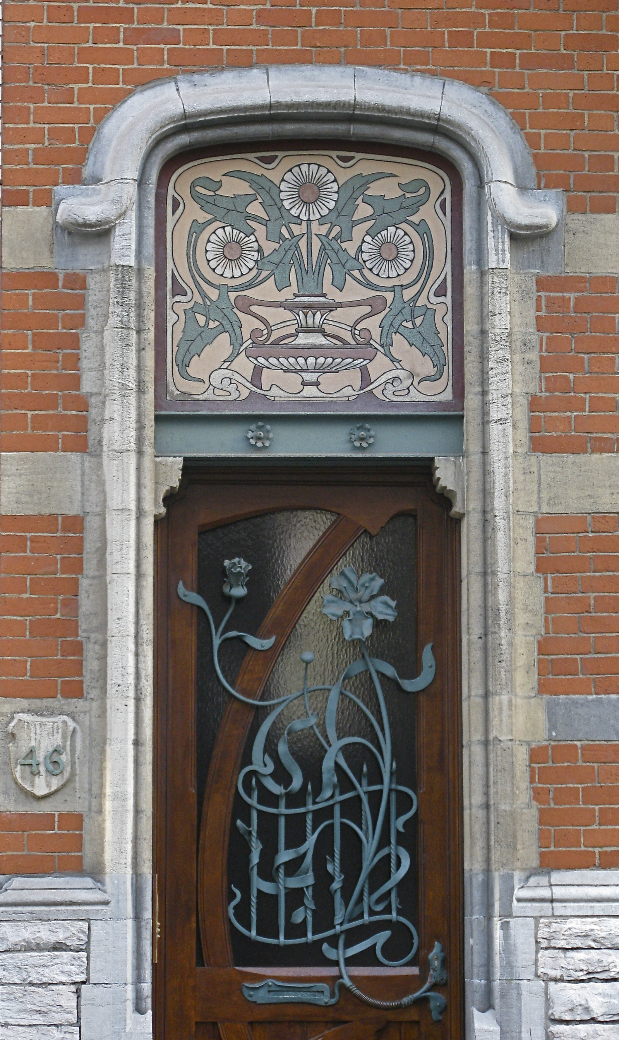 Art Nouveau Door, Brussels Voir et Dire Bruxelles