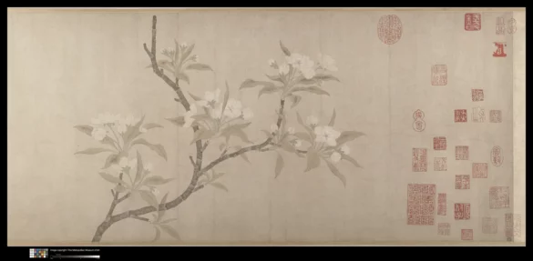 After Qian Xuan, Pear Blossoms, China, Yuan dynasty c. 1280