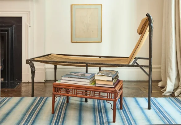 Courtesy Christie’s An Ingrid Donat chaise longue in Ertegun’s Manhattan townhouse.